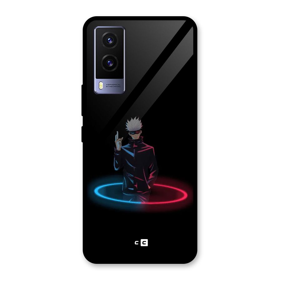 Gojo Sataru Wink Glass Back Case for Vivo V21e 5G