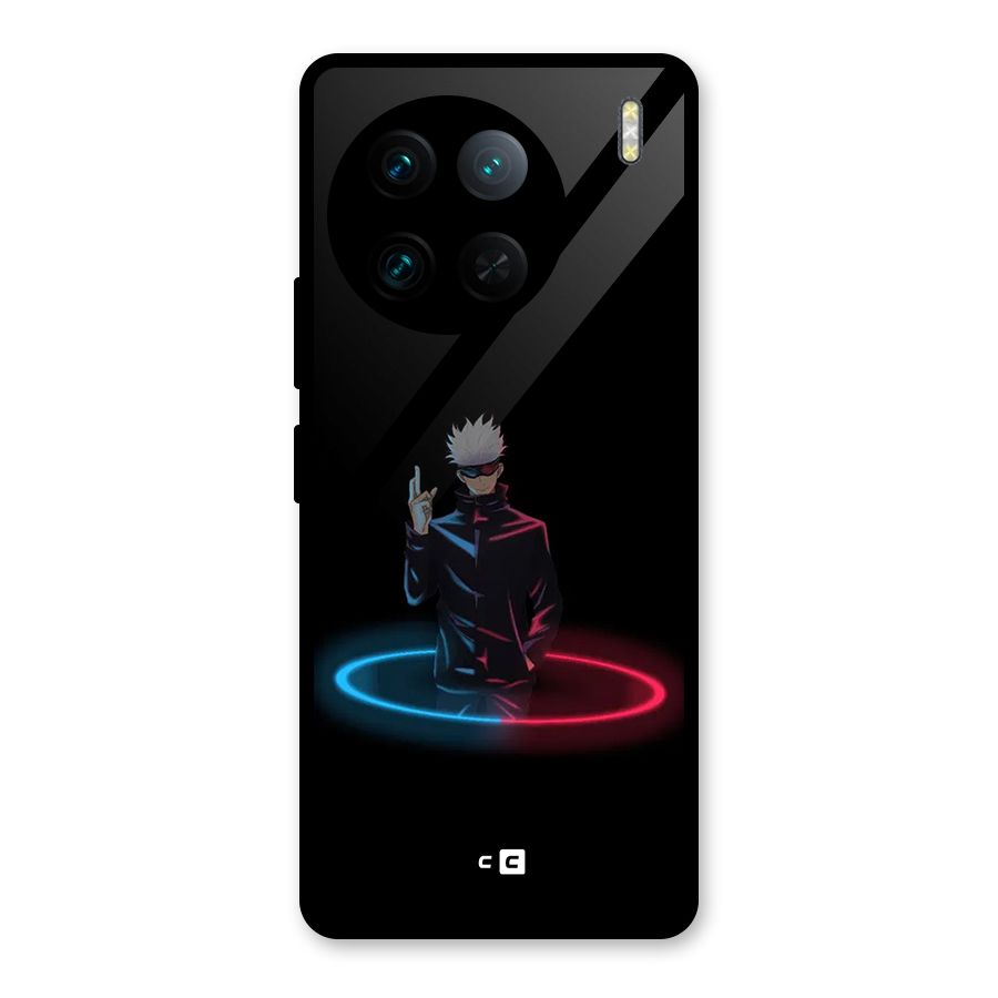 Gojo Sataru Wink Glass Back Case for Vivo X90 Pro
