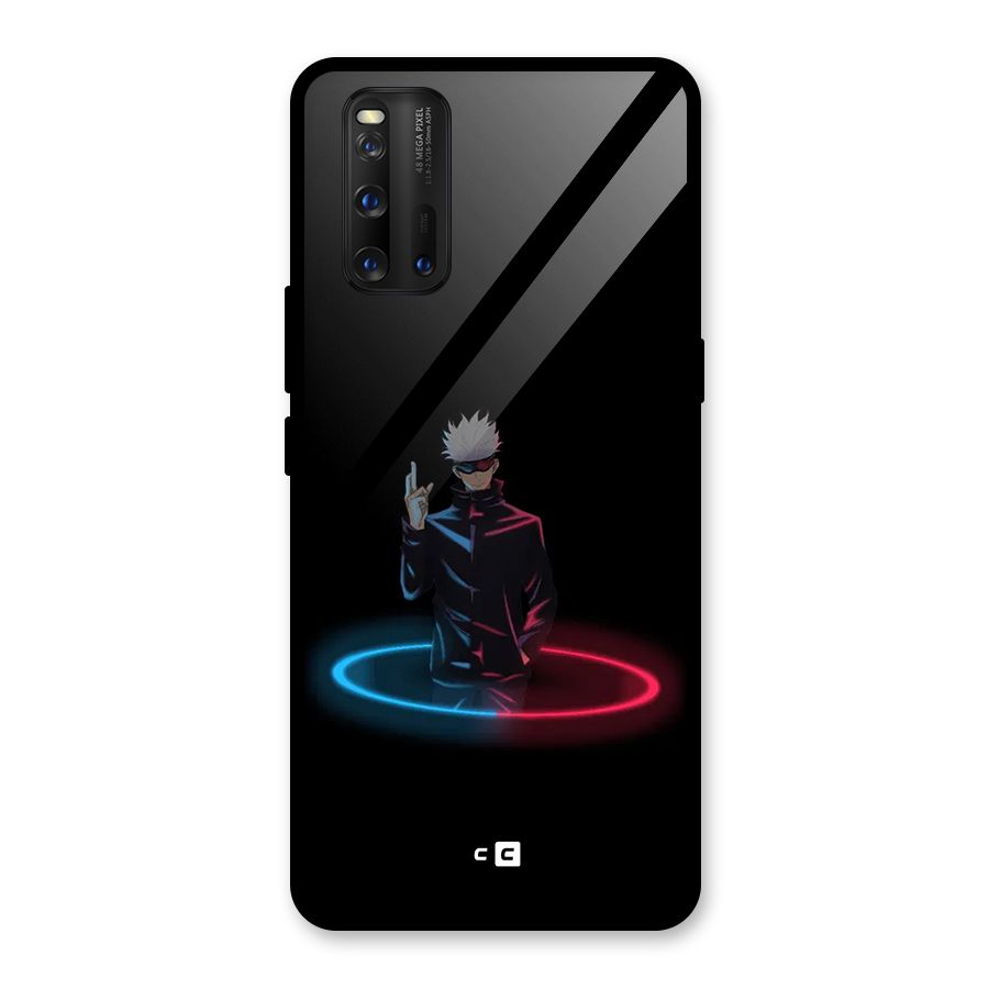 Gojo Sataru Wink Glass Back Case for Vivo iQOO 3