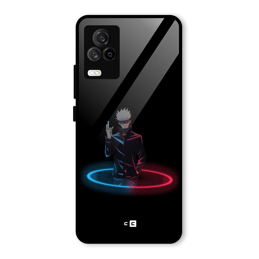 Gojo Sataru Wink Glass Back Case for Vivo iQOO 7 Legend 5G