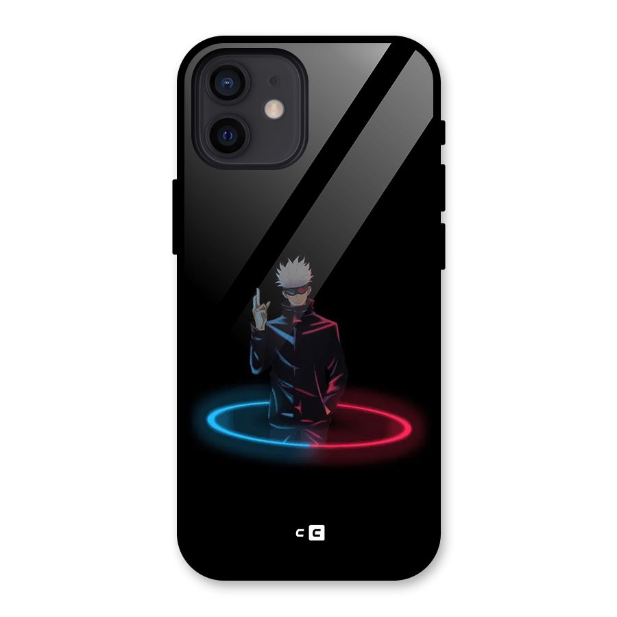 Gojo Sataru Wink Glass Back Case for iPhone 12