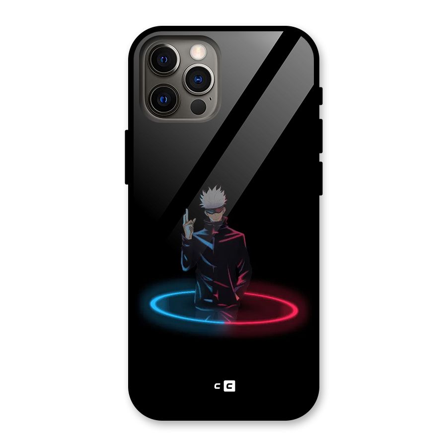 Gojo Sataru Wink Glass Back Case for iPhone 12 Pro