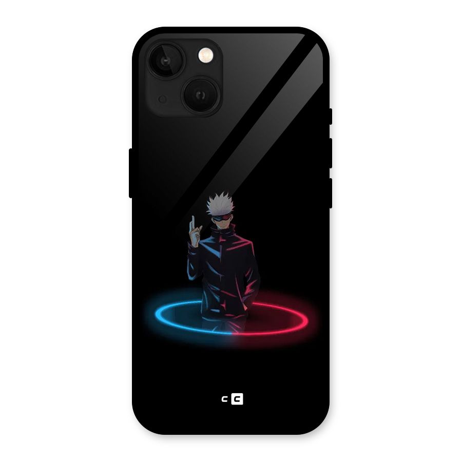 Gojo Sataru Wink Glass Back Case for iPhone 13