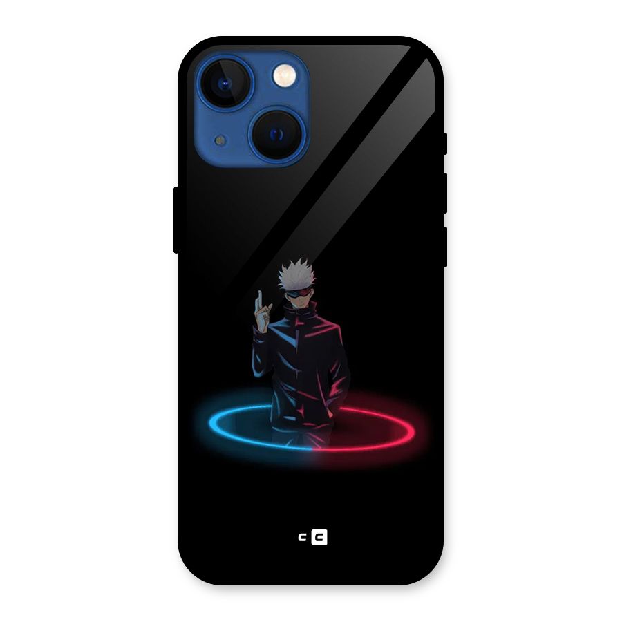 Gojo Sataru Wink Glass Back Case for iPhone 13 Mini
