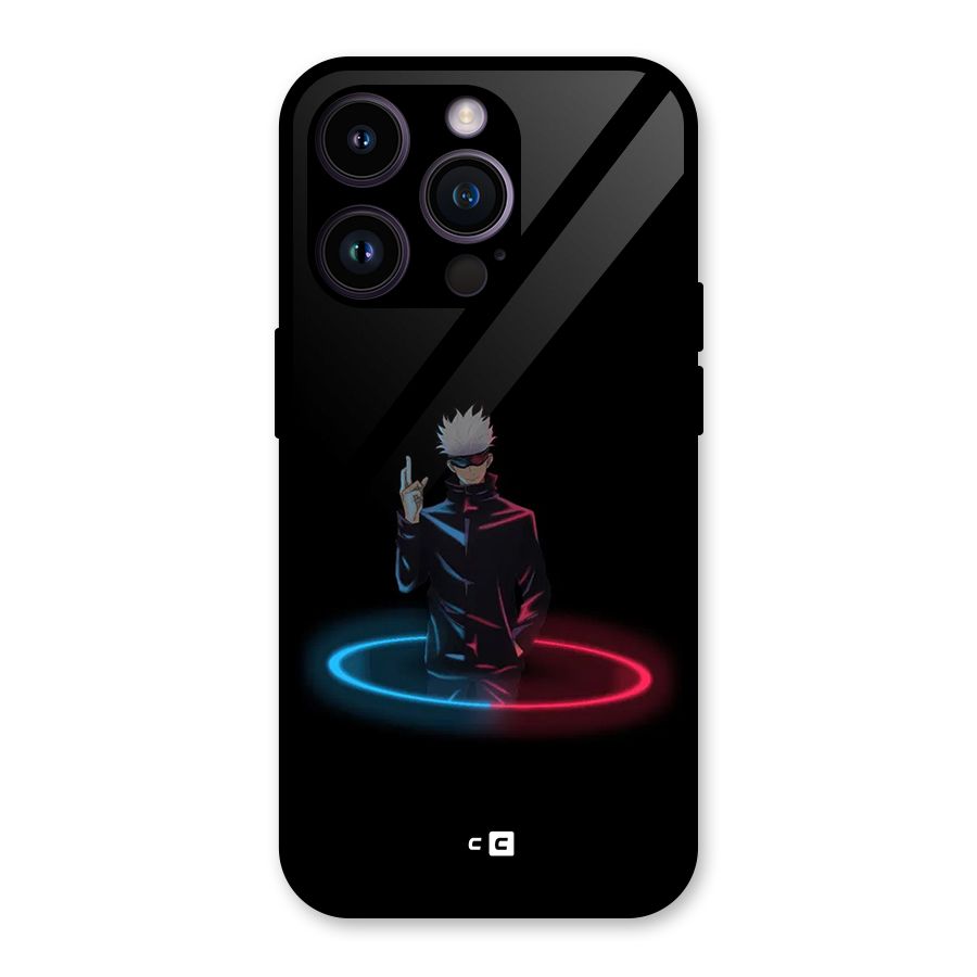 Gojo Sataru Wink Glass Back Case for iPhone 14 Pro