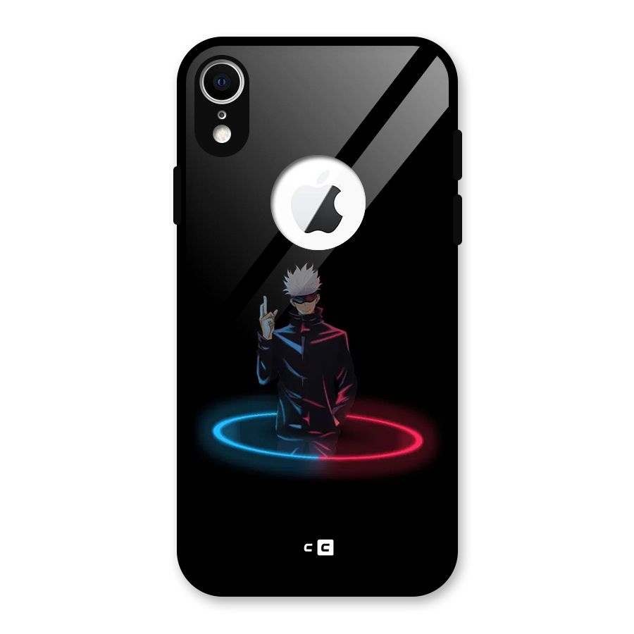 Gojo Sataru Wink Glass Back Case for iPhone XR Logo Cut
