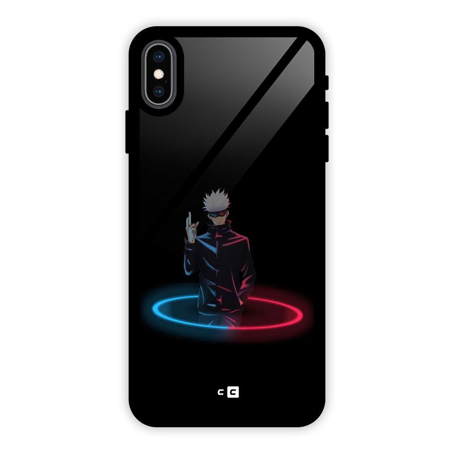 Gojo Sataru Wink Glass Back Case for iPhone XS Max