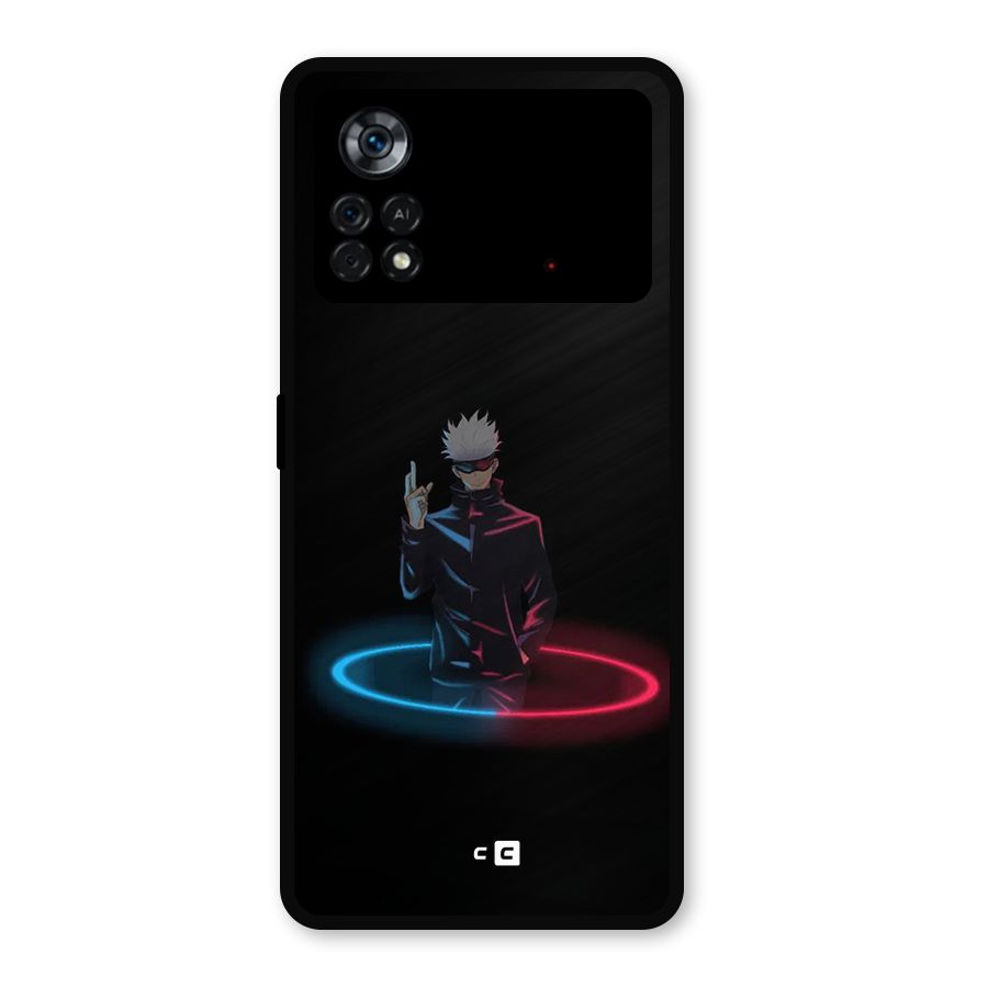 Gojo Sataru Wink Metal Back Case for Poco X4 Pro 5G