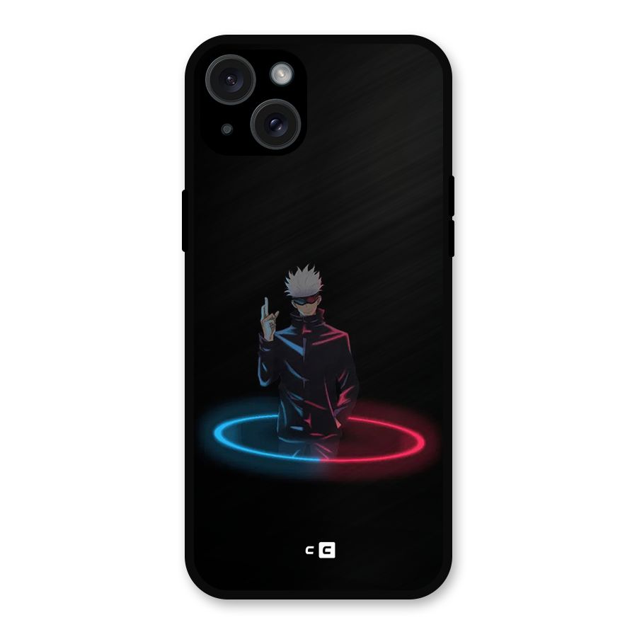 Gojo Sataru Wink Metal Back Case for iPhone 15 Plus
