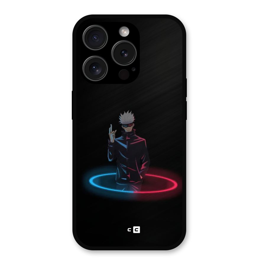 Gojo Sataru Wink Metal Back Case for iPhone 15 Pro