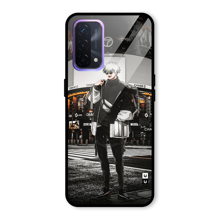 Gojo Shopping Glass Back Case for Oppo A74 5G