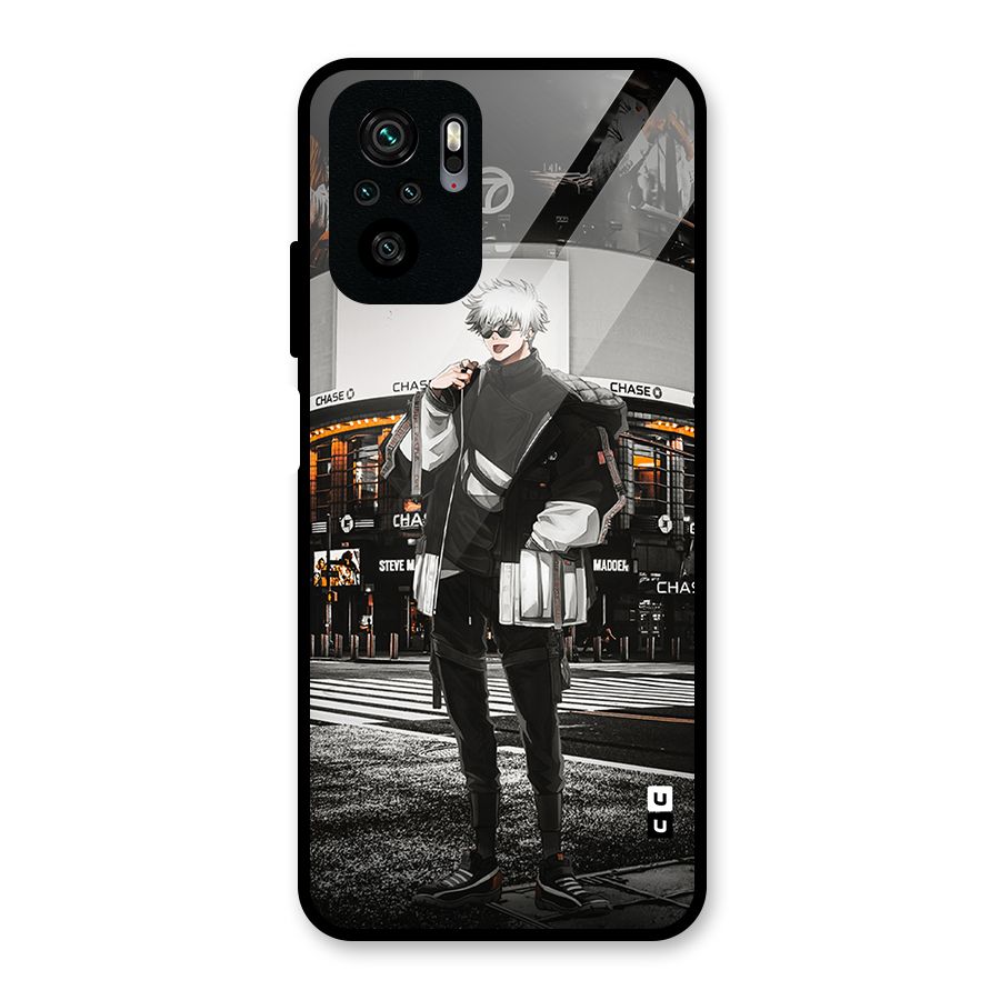 Gojo Shopping Glass Back Case for Redmi Note 10S
