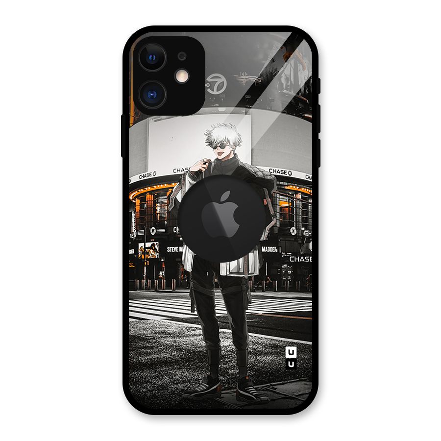 Gojo Shopping Glass Back Case for iPhone 11 Logo Cut