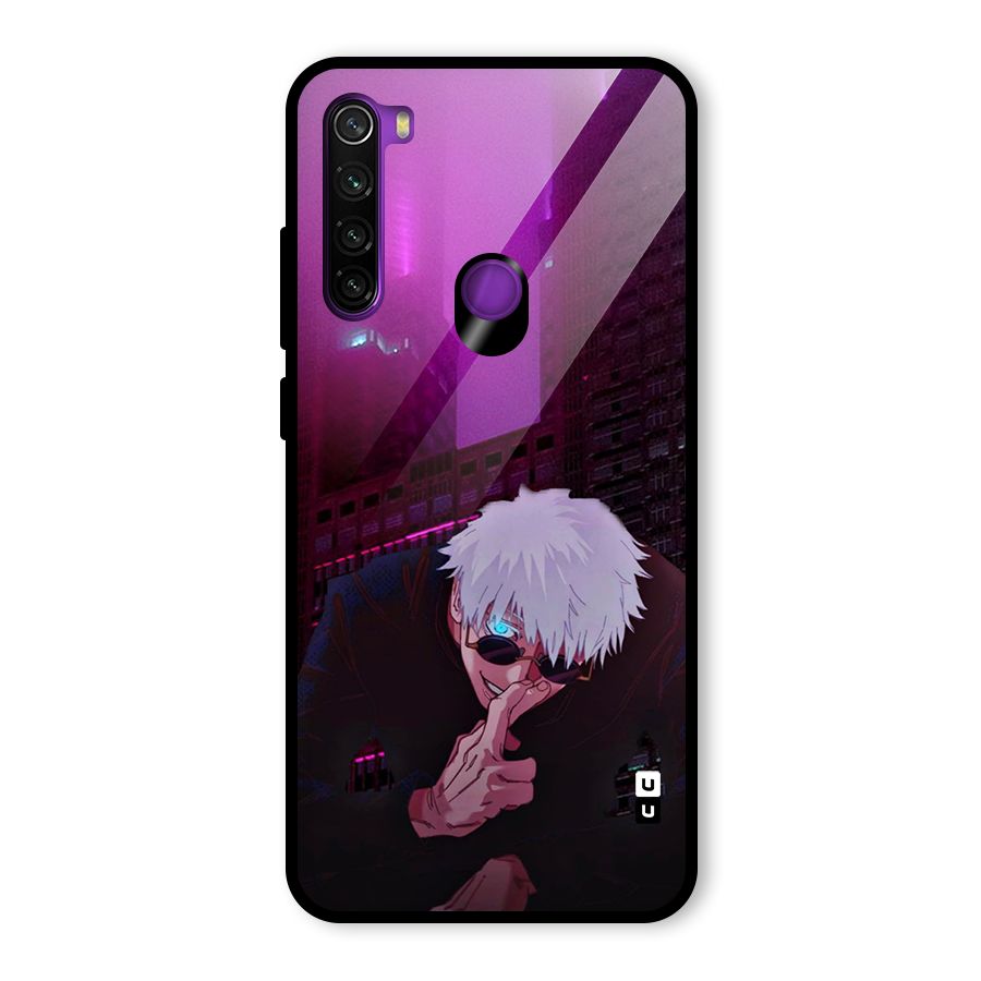 Gojo Sits Glass Back Case for Redmi Note 8