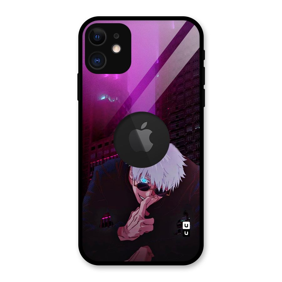 Gojo Sits Glass Back Case for iPhone 11 Logo Cut