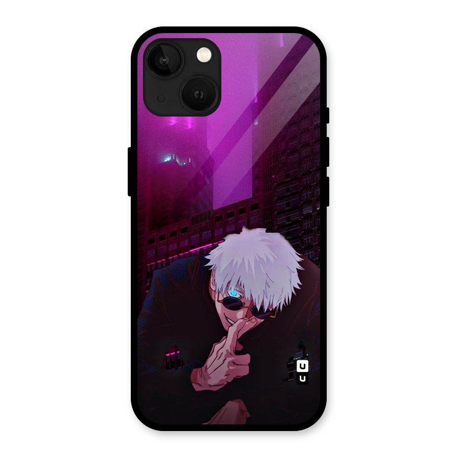 Gojo Sits Glass Back Case for iPhone 13