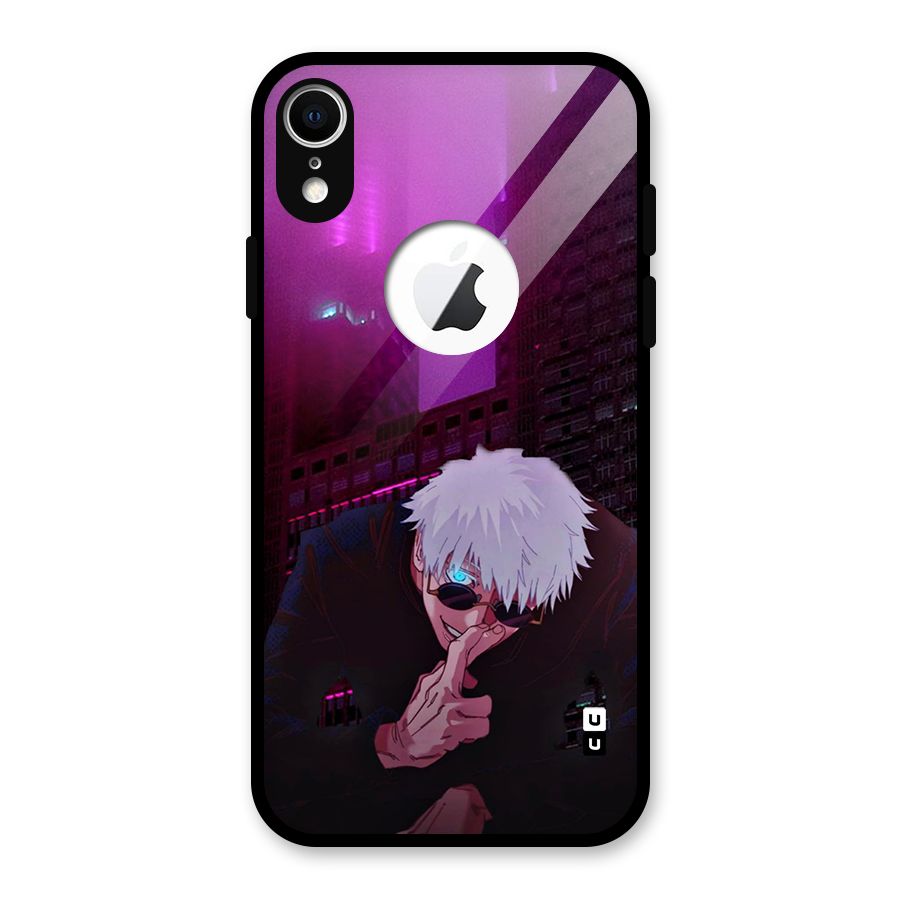 Gojo Sits Glass Back Case for iPhone XR Logo Cut