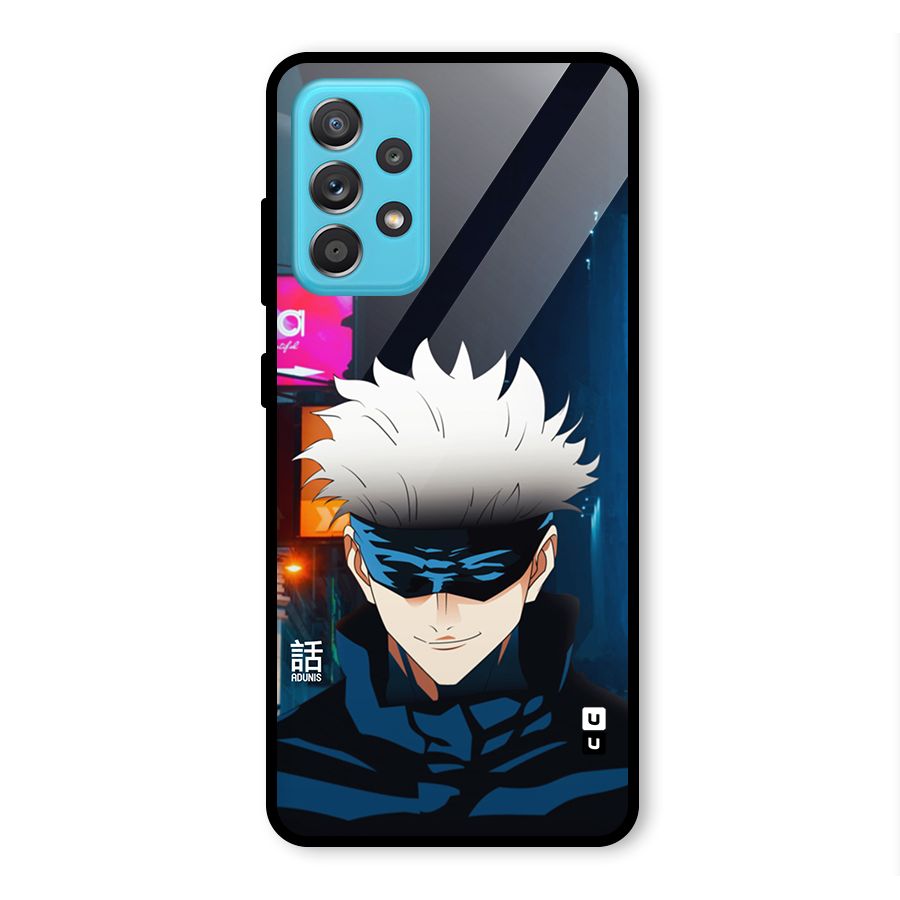 Gojo Smiles Glass Back Case for Galaxy A52