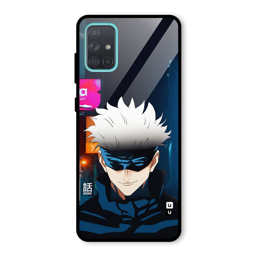 Gojo Smiles Glass Back Case for Galaxy A71