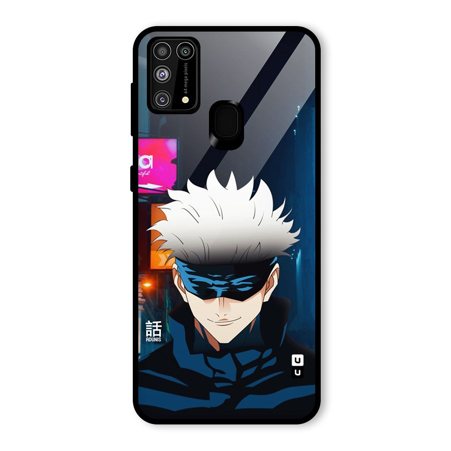 Gojo Smiles Glass Back Case for Galaxy F41
