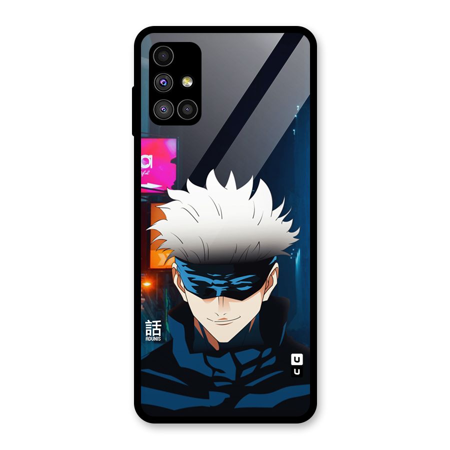 Gojo Smiles Glass Back Case for Galaxy M51