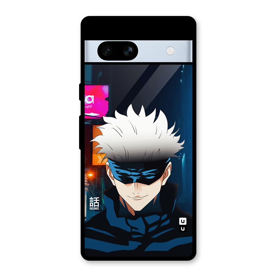 Gojo Smiles Glass Back Case for Google Pixel 7a