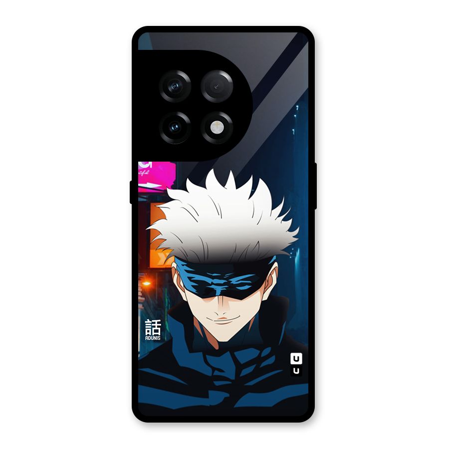 Gojo Smiles Glass Back Case for OnePlus 11R