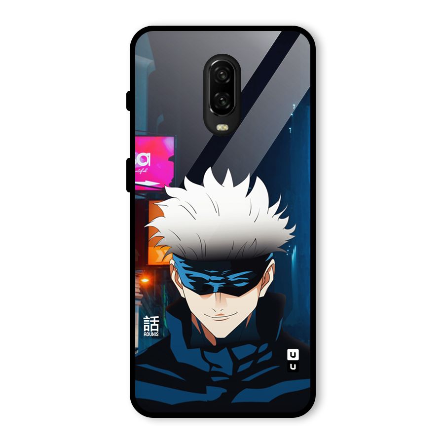Gojo Smiles Glass Back Case for OnePlus 6T