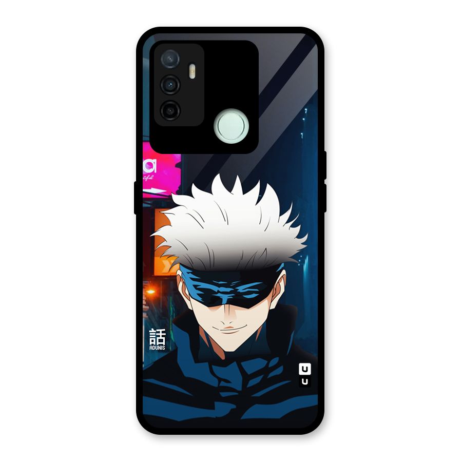 Gojo Smiles Glass Back Case for Oppo A53