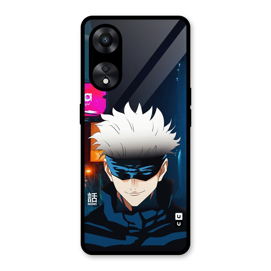Gojo Smiles Glass Back Case for Oppo A78