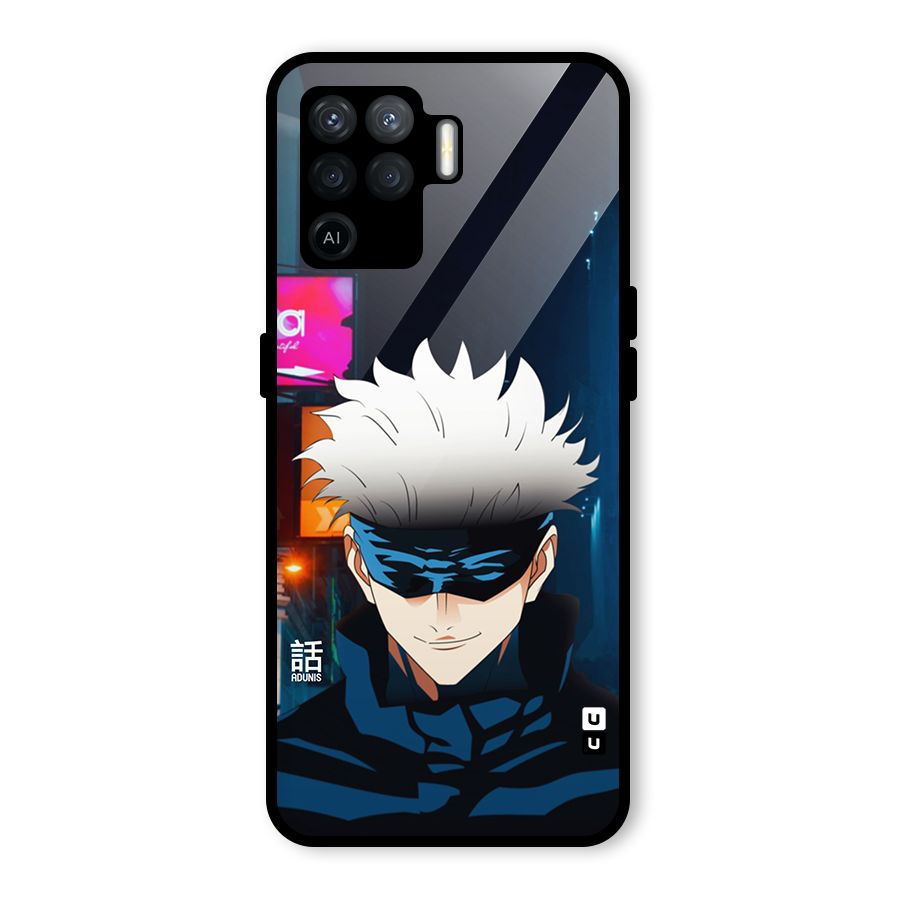 Gojo Smiles Glass Back Case for Oppo F19 Pro