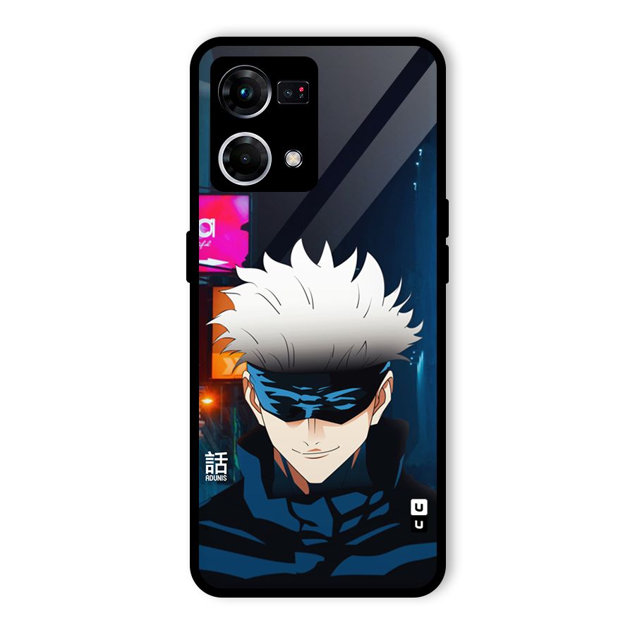 Gojo Smiles Glass Back Case for Oppo F21 Pro 5G