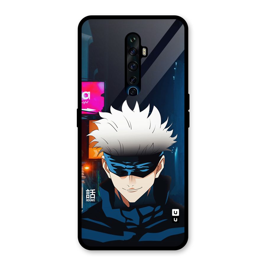 Gojo Smiles Glass Back Case for Oppo Reno2 F