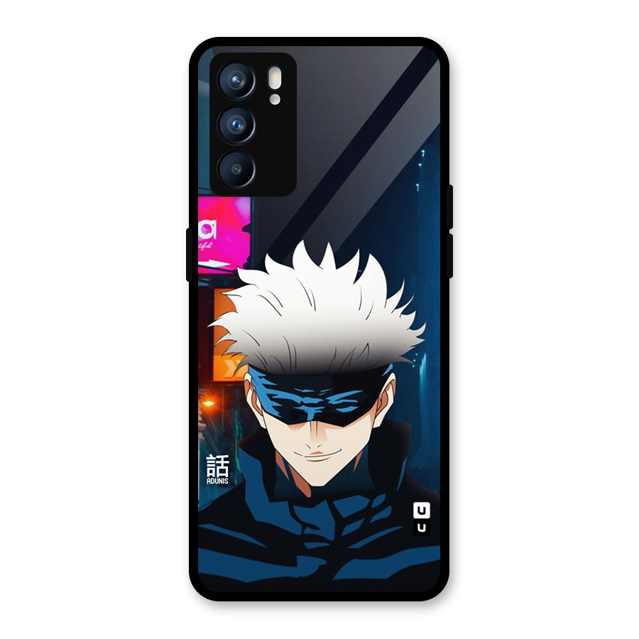 Gojo Smiles Glass Back Case for Oppo Reno6 5G