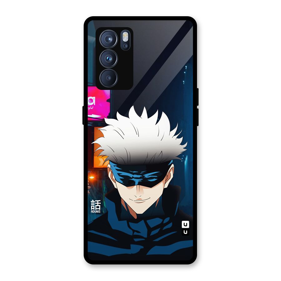 Gojo Smiles Glass Back Case for Oppo Reno6 Pro 5G