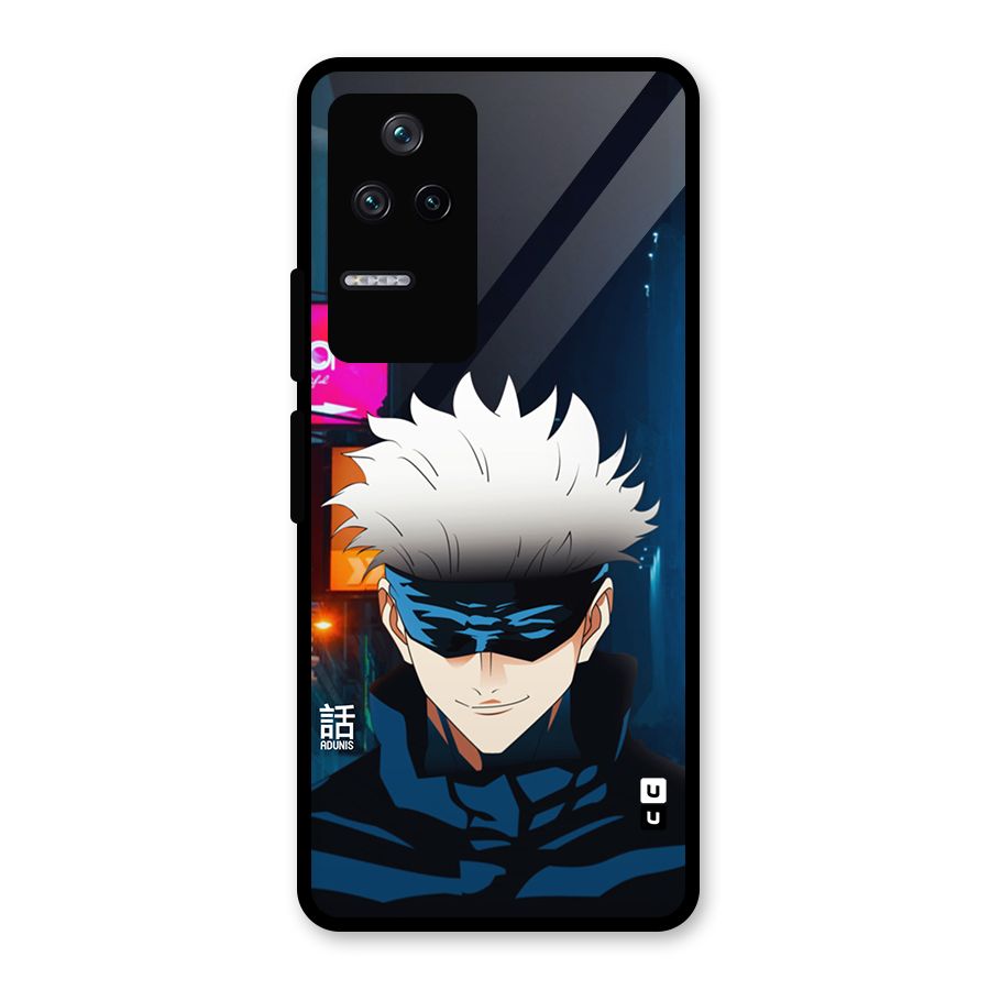 Gojo Smiles Glass Back Case for Poco F4 5G