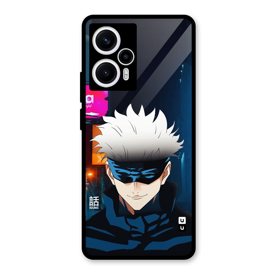 Gojo Smiles Glass Back Case for Poco F5