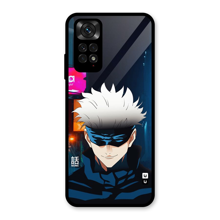 Gojo Smiles Glass Back Case for Redmi Note 11