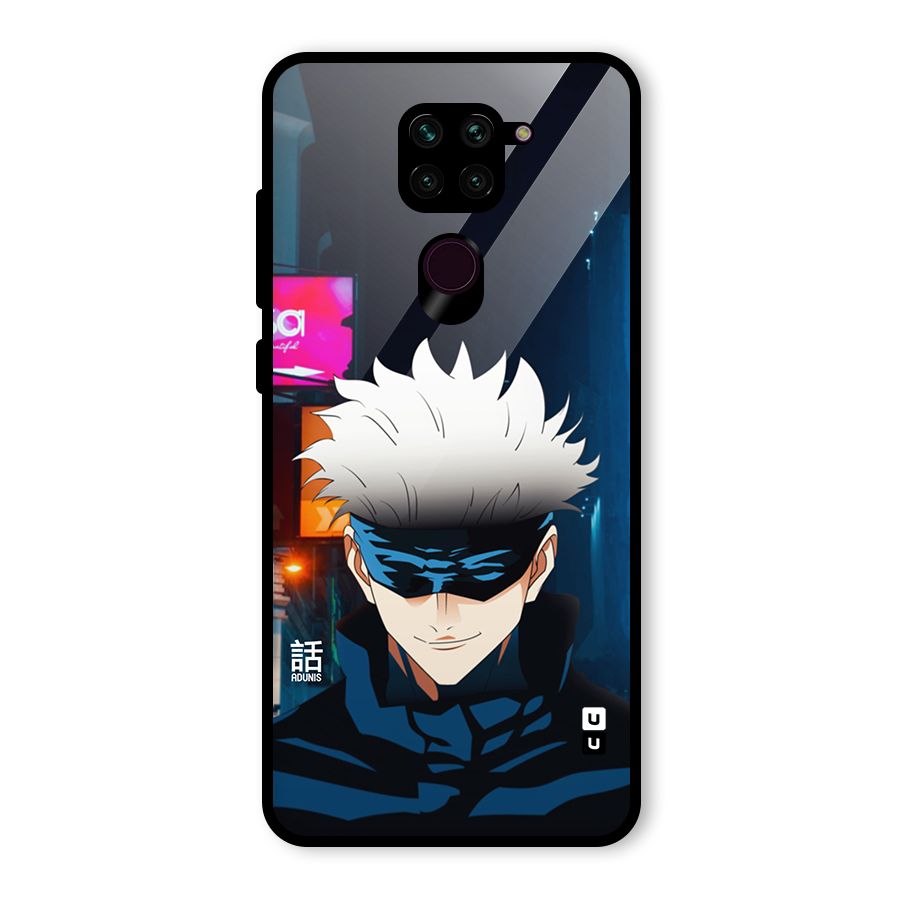 Gojo Smiles Glass Back Case for Redmi Note 9