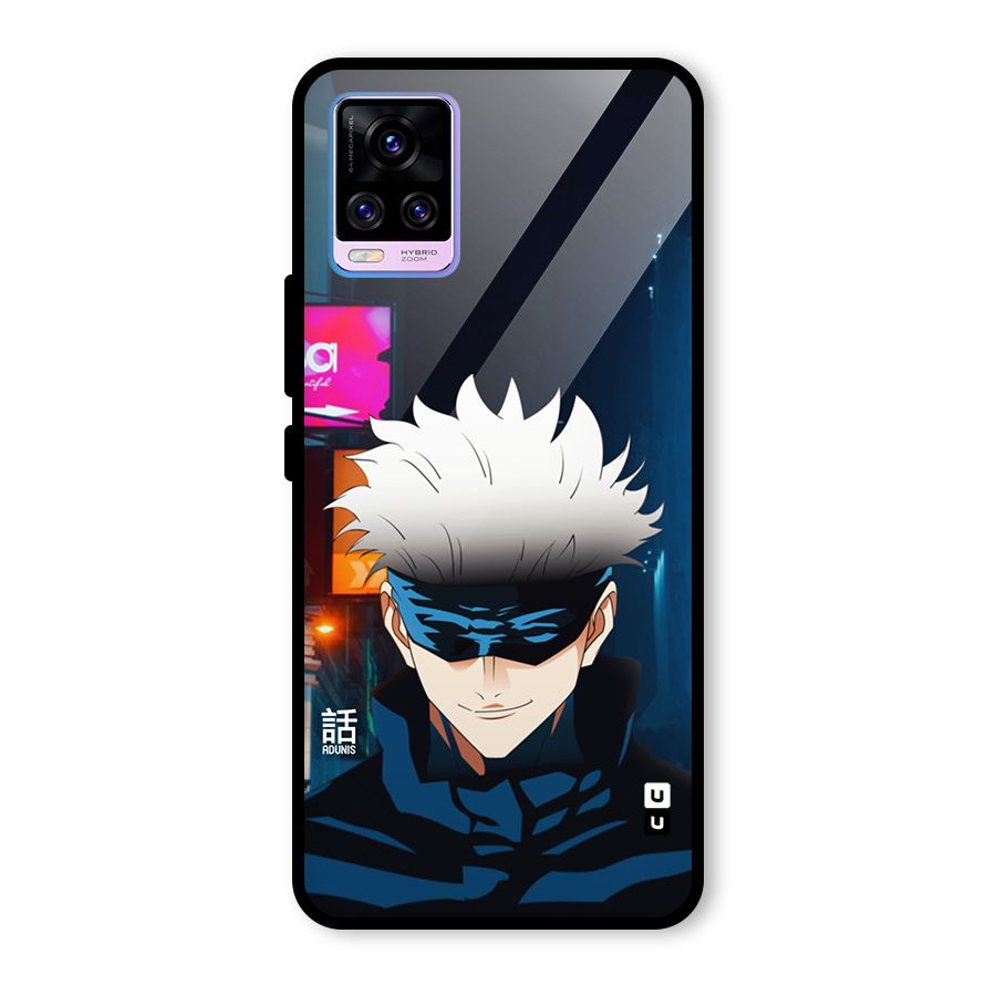 Gojo Smiles Glass Back Case for Vivo V20 Pro