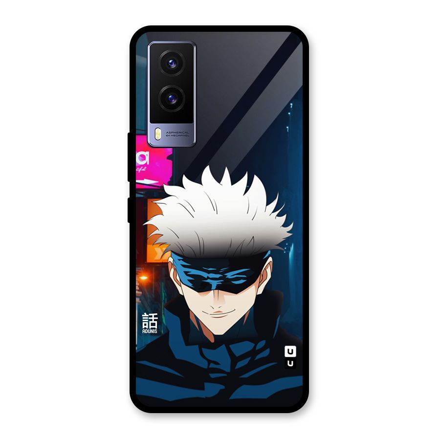 Gojo Smiles Glass Back Case for Vivo V21e 5G