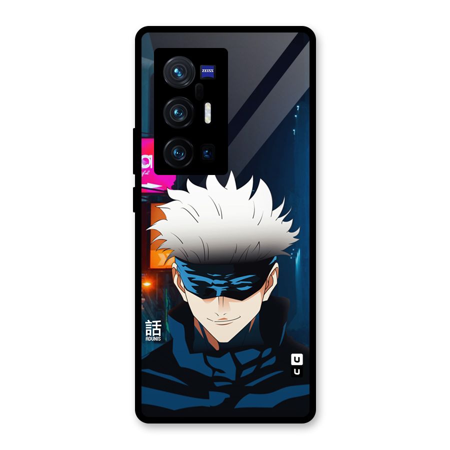 Gojo Smiles Glass Back Case for Vivo X70 Pro Plus