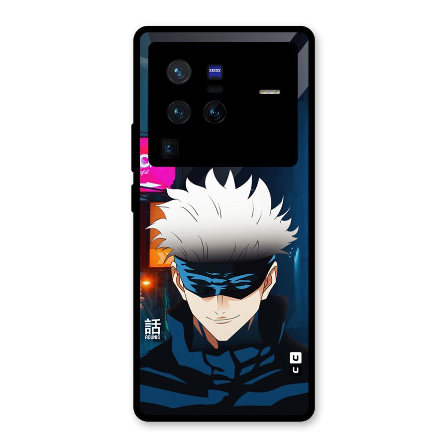 Gojo Smiles Glass Back Case for Vivo X80 Pro