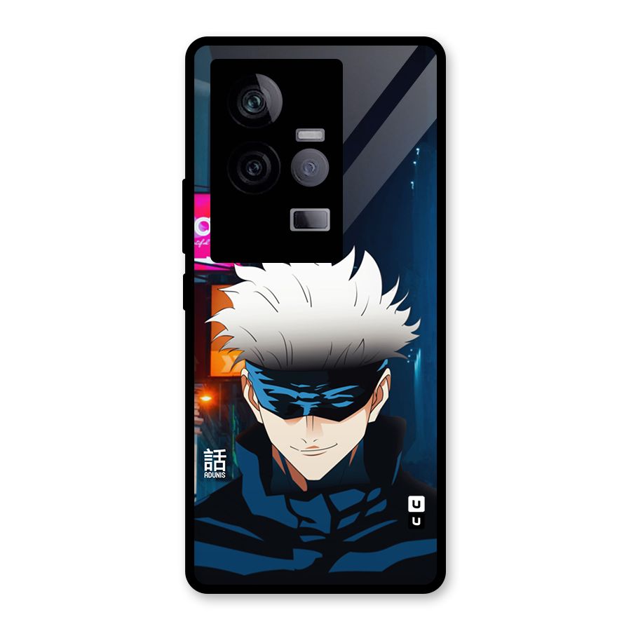 Gojo Smiles Glass Back Case for Vivo iQOO 11 5G