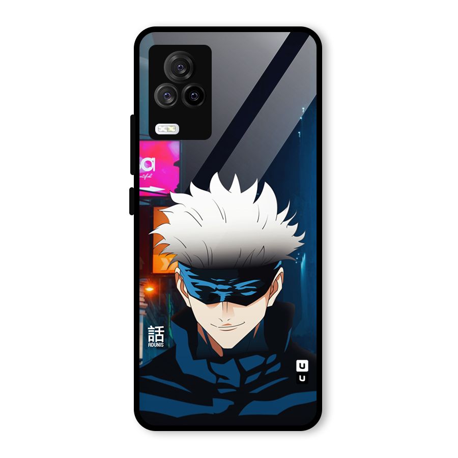 Gojo Smiles Glass Back Case for Vivo iQOO 7 Legend 5G