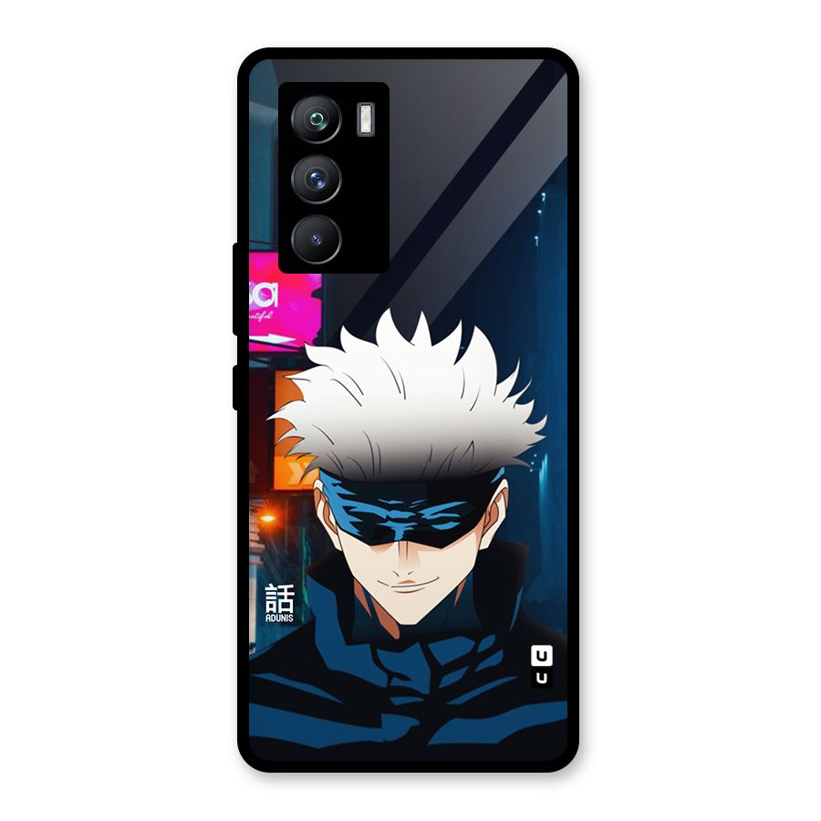 Gojo Smiles Glass Back Case for Vivo iQOO 9 SE