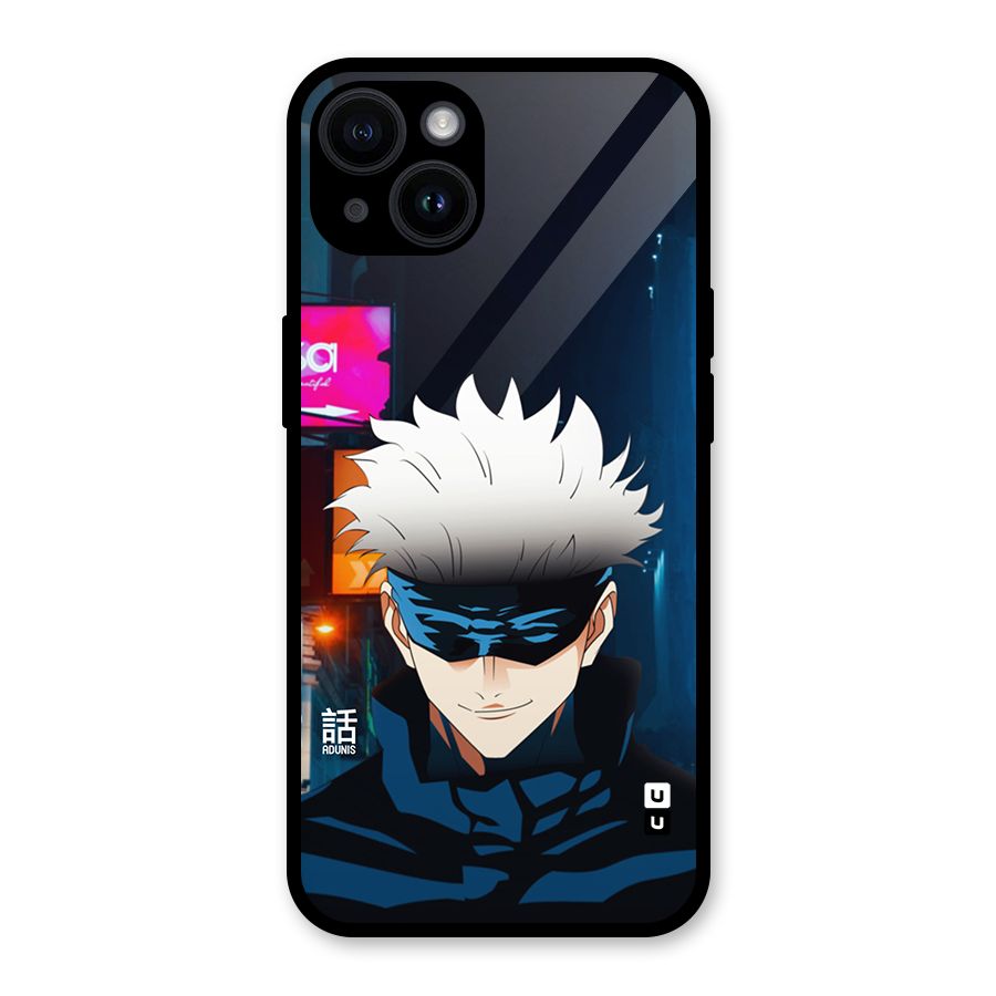 Gojo Smiles Glass Back Case for iPhone 14