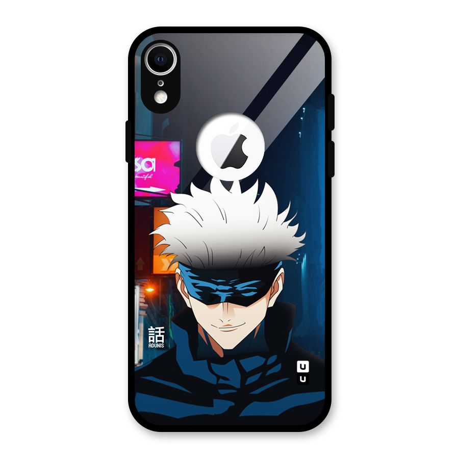 Gojo Smiles Glass Back Case for iPhone XR Logo Cut