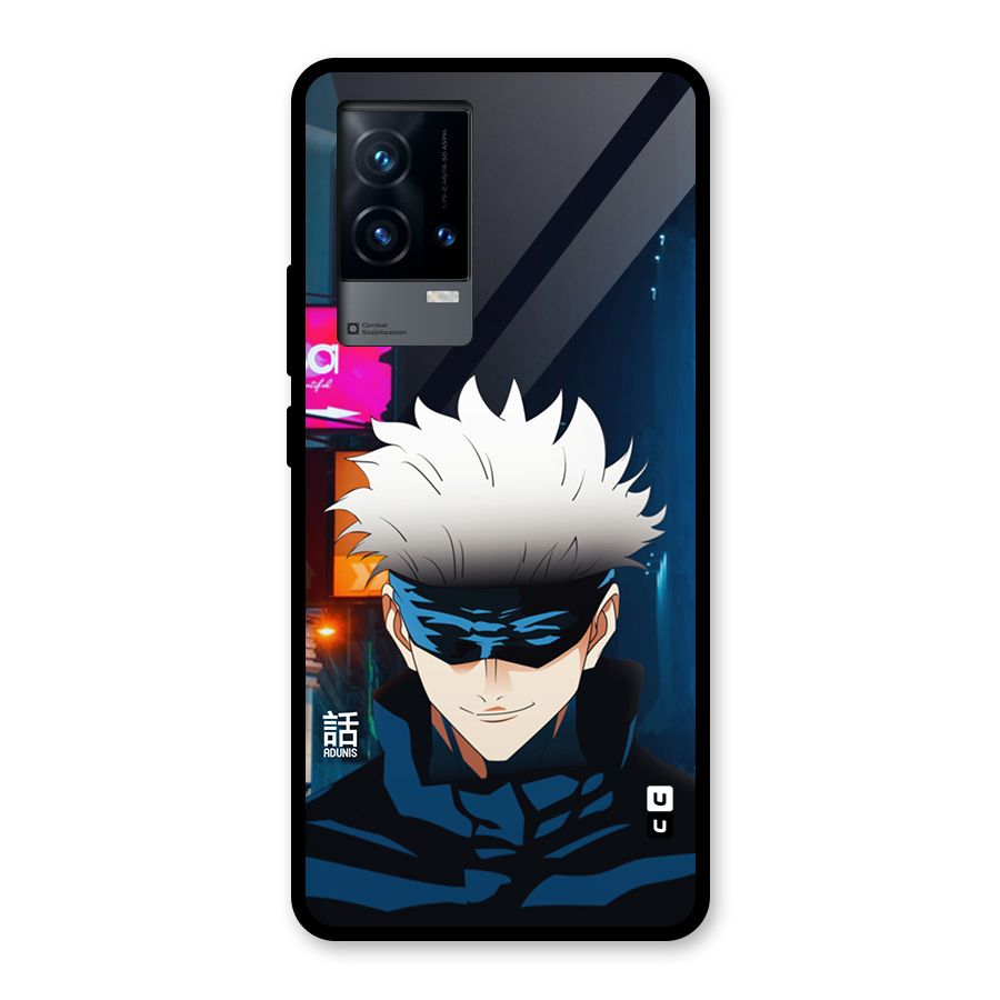 Gojo Smiles Glass Back Case for iQOO 9 5G