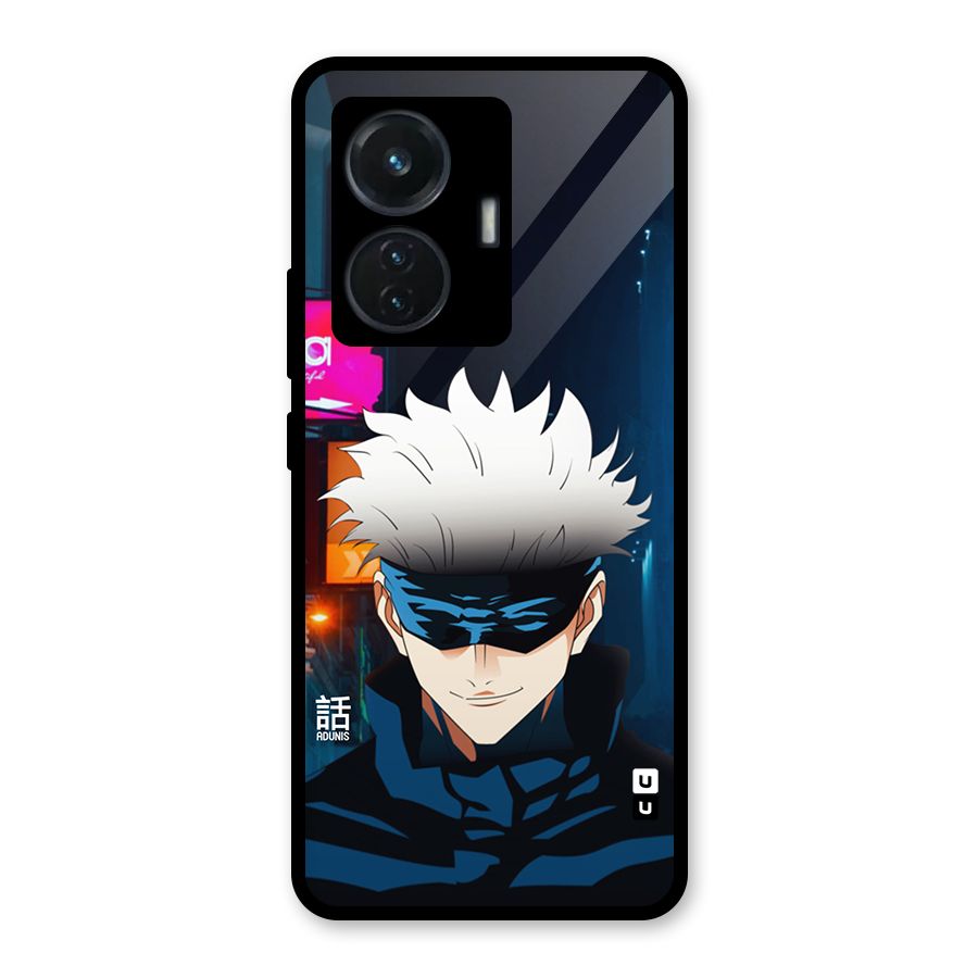 Gojo Smiles Glass Back Case for iQOO Z6 44W